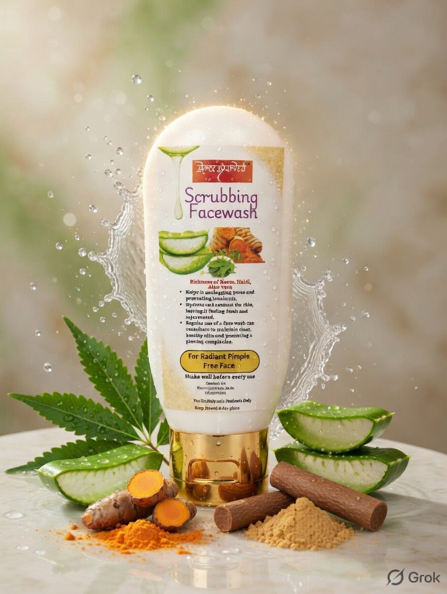 scrubbing FaceWash